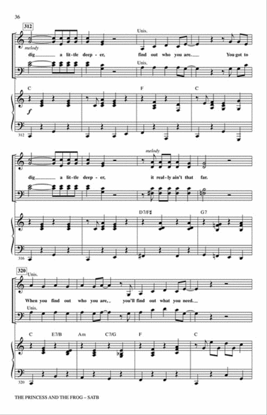 The Princess and the Frog 4-Part scores gallery preview page 6