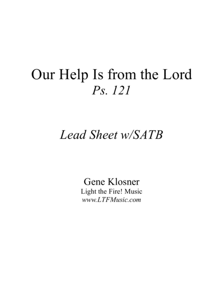 Our Help Is from the Lord (Ps. 121) [SATB Lead Sheet] image number null