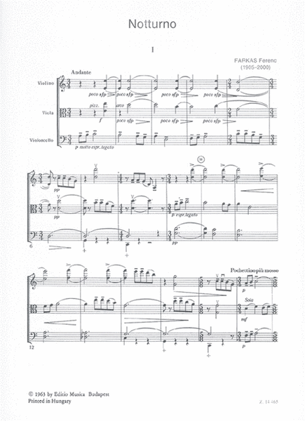 Notturno per violino, viola e violoncello op.2