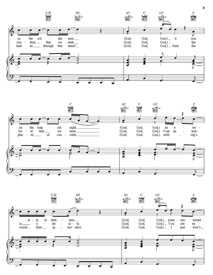 Brainwashed Piano, Vocal, Guitar scores gallery preview page 3