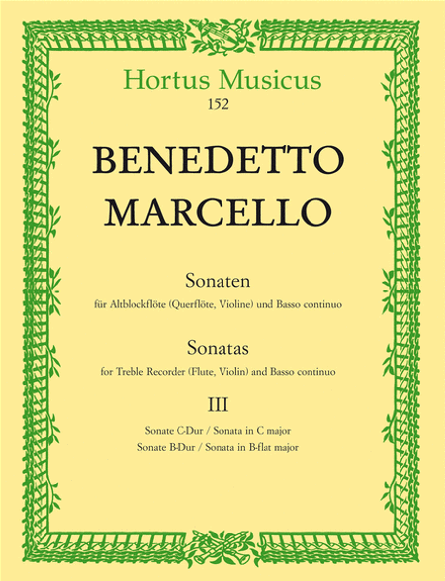 Sonatas for Treble Recorder (Querflote, Violine) und Basso continuo Flute scores gallery preview page 1