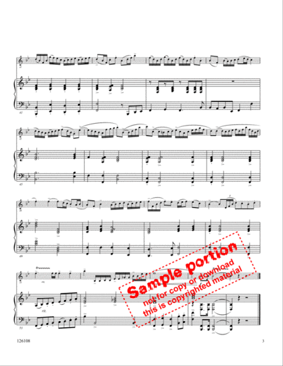 Guide Me, O Thou Great Jehovah Flute scores gallery preview page 4