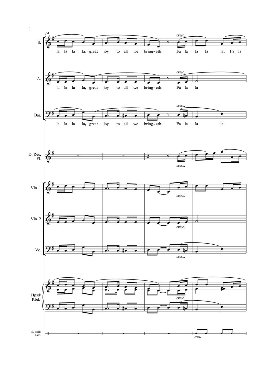 A Madrigal Christmas (Score and Instrumental/Vocal Parts) Choir scores gallery preview page 5