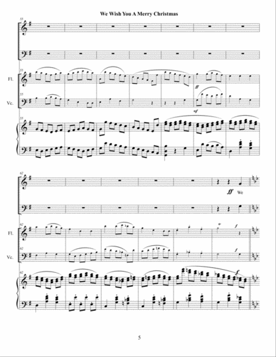 We Wish You A Merry Christmas Choir scores gallery preview page 5