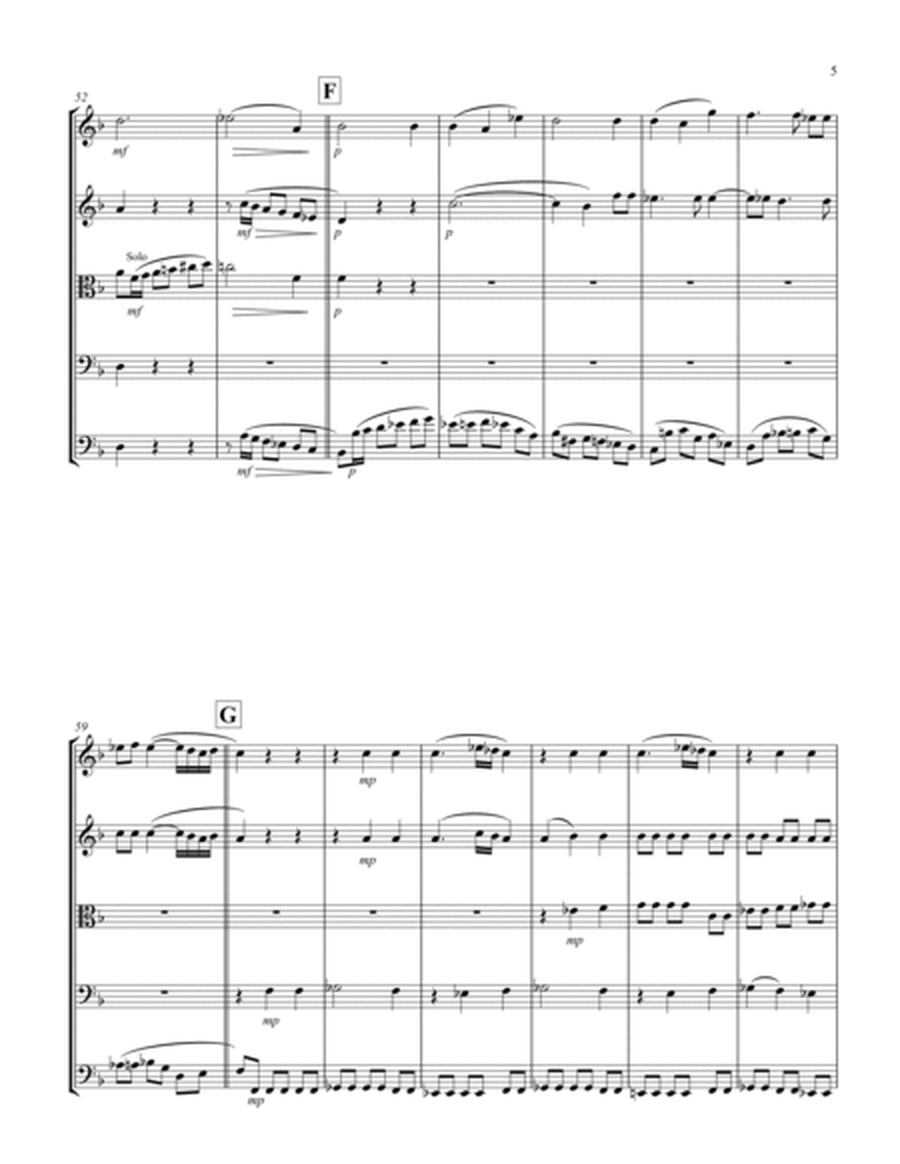 Recordare (from "Requiem") (F) (String Quintet - 2 Violins, 1 Viola, 2 Cellos)