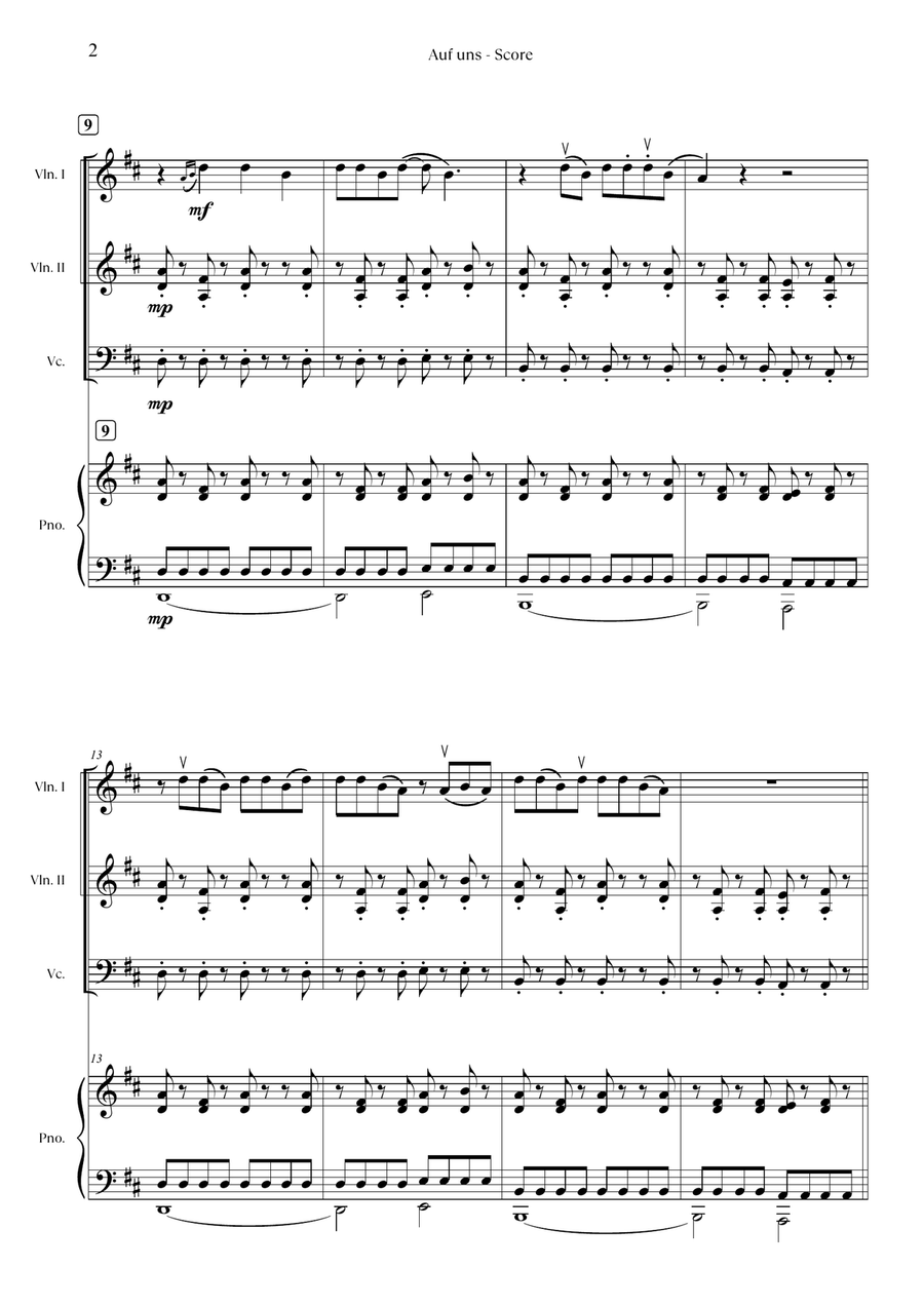 Auf Uns Piano Quartet scores gallery preview page 3