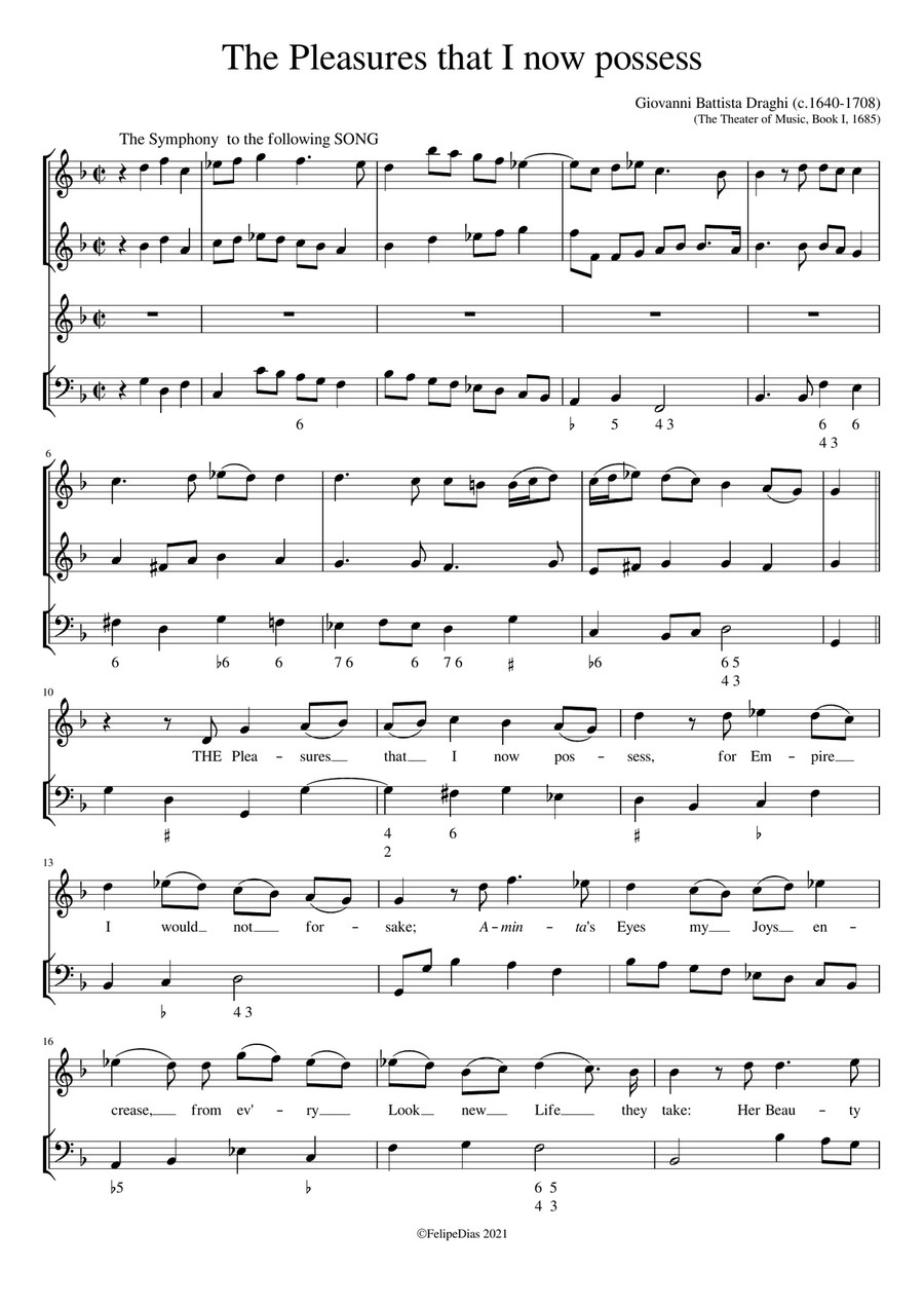 The pleasures that I now possess Voice Solo scores gallery preview page 1