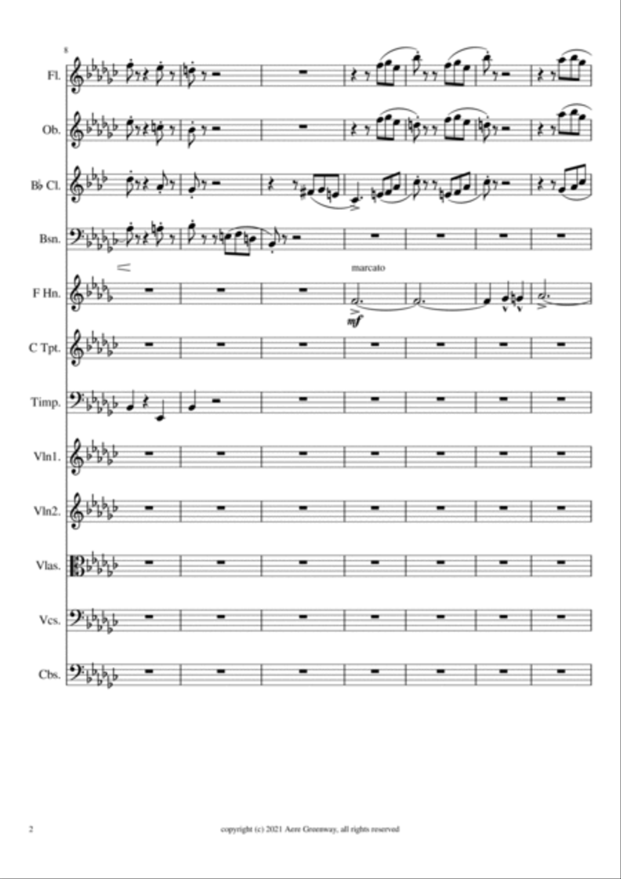 Brahms Scherzo, opus 4, for Orchestra Full Orchestra scores gallery preview page 3