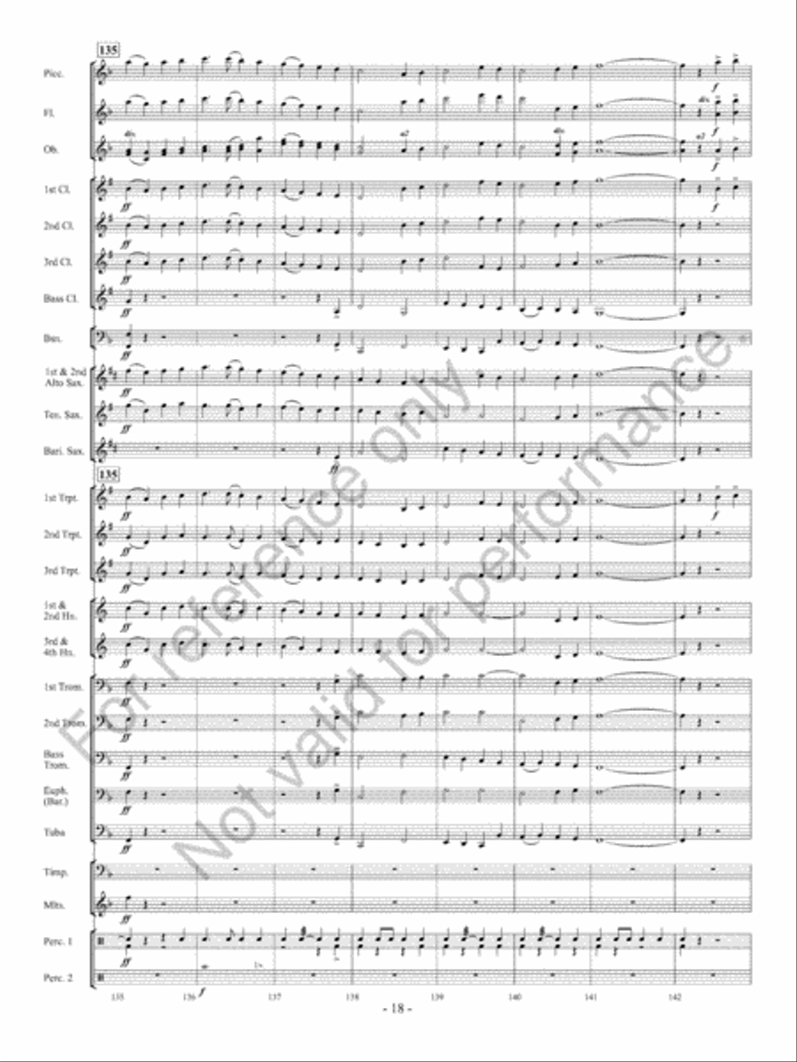 Yorkshire Folk Song Suite Concert Band scores gallery preview page 19