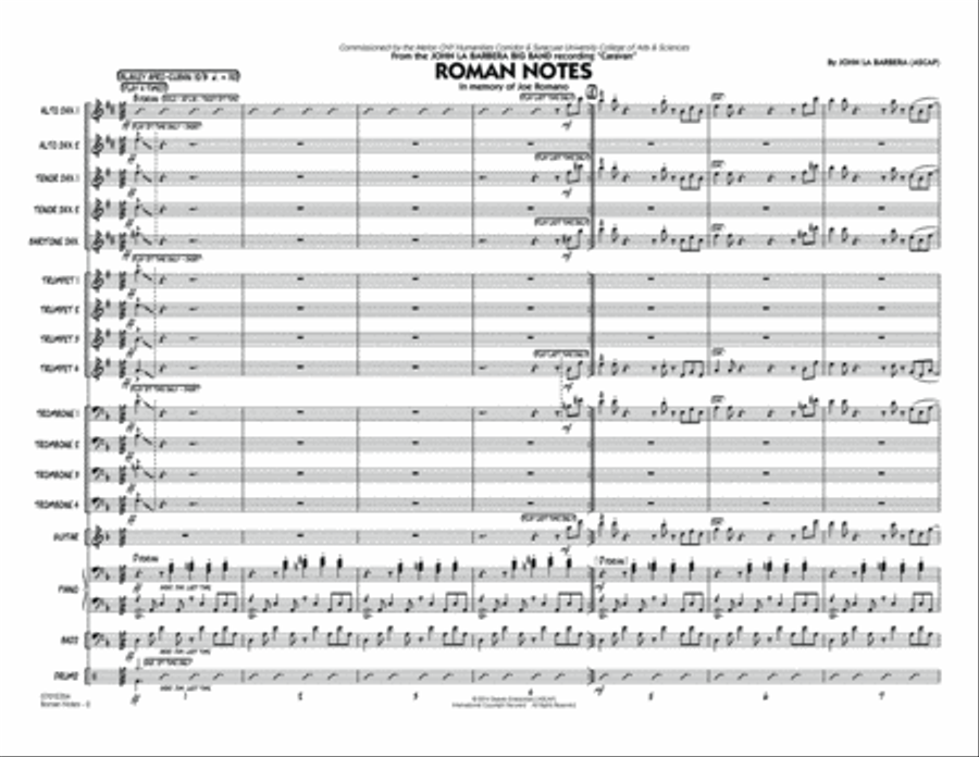 Roman Notes - Conductor Score (Full Score) Jazz Ensemble scores gallery preview page 2