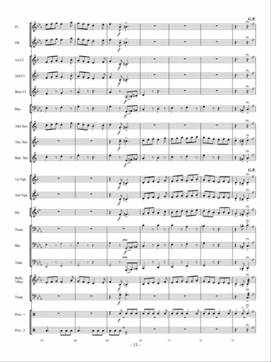 Cats' Night Out Concert Band scores gallery preview page 12
