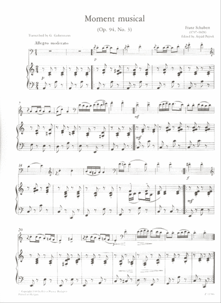 Moment musical op. 93, No. 3 Piano Accompaniment scores gallery preview page 2