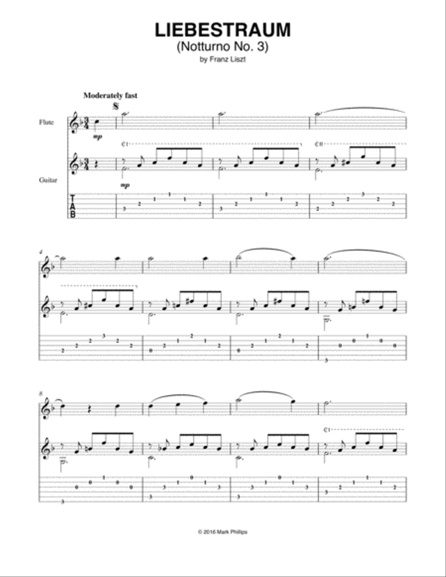 Liebestraum Liebestraum Flute scores gallery preview page 1