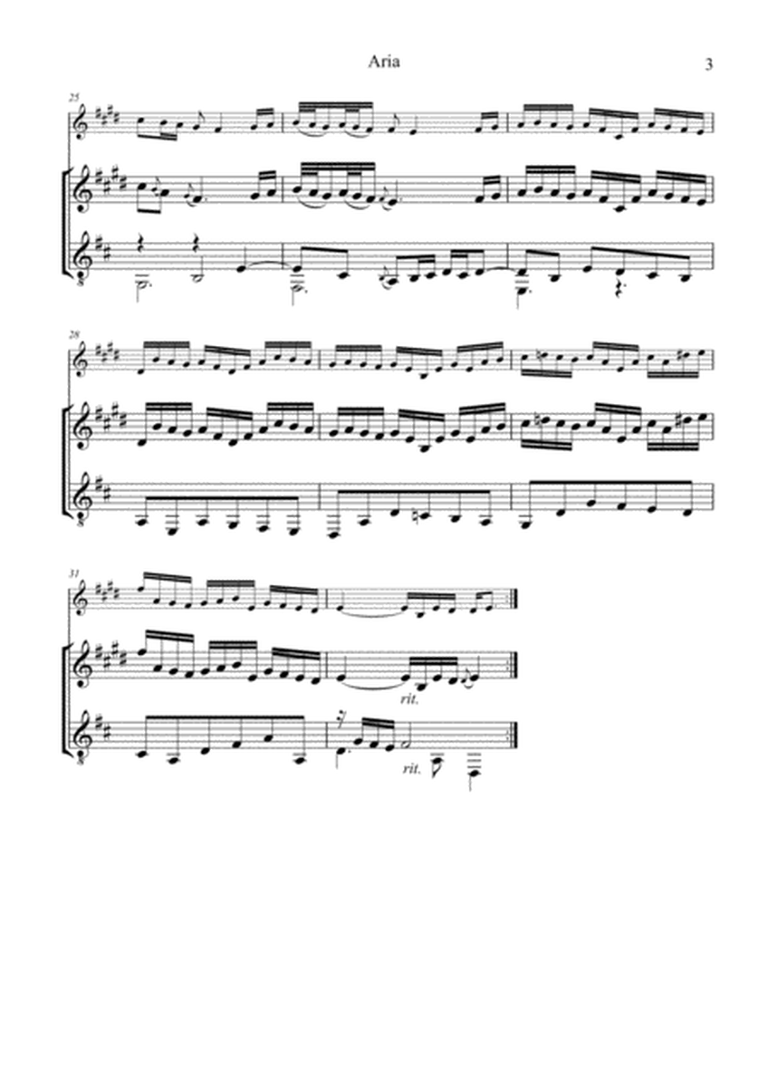 Aria (Goldberg var.) BWV 988, ornamented, for clarinet in Bb and guitar image number null