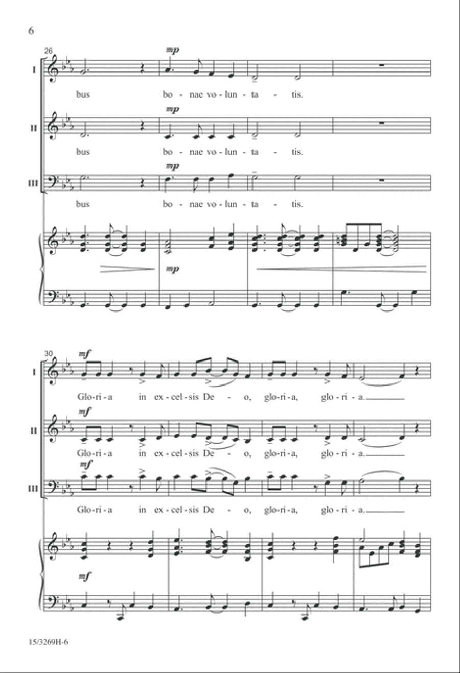 Festival Gloria 3-Part scores gallery preview page 6