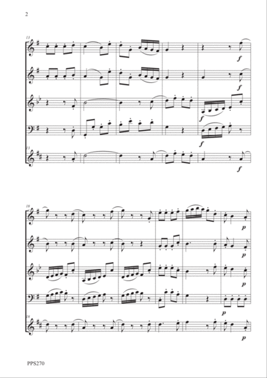 HANDEL TRIO SONATA IN G MINOR OPUS 2 No. 8 for flute, oboe & bassoon or cello Small Ensemble scores gallery preview page 2