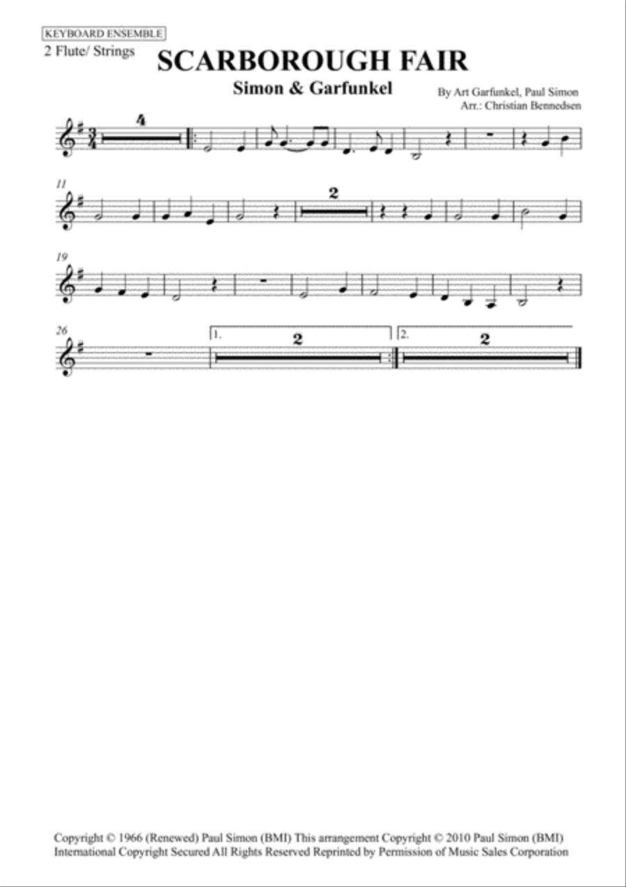 Scarborough Fair/canticle 2 Pianos, 4-Hands scores gallery preview page 4