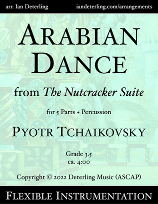 Book cover for Arabian Dance from "The Nutcracker Suite" (flexible instrumentation)