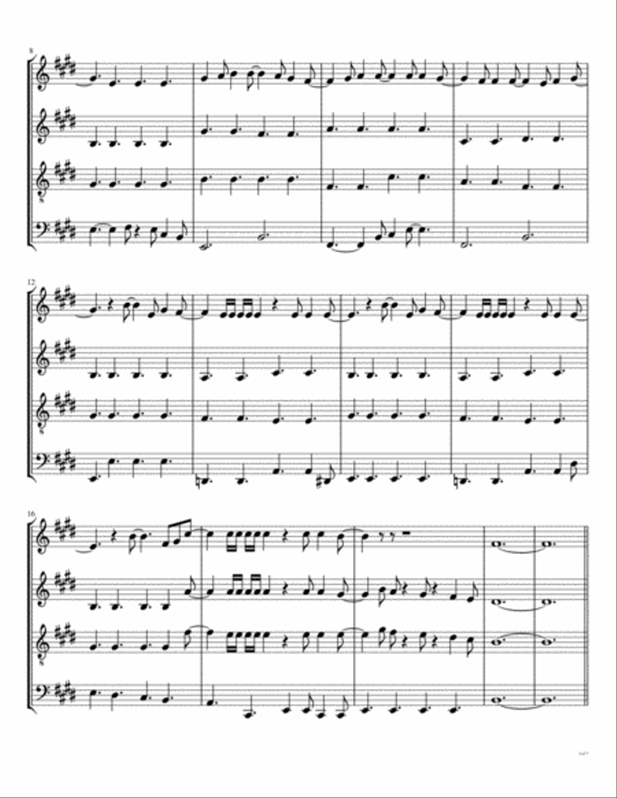 With A Little Help From My Friends Woodwind Quartet scores gallery preview page 3