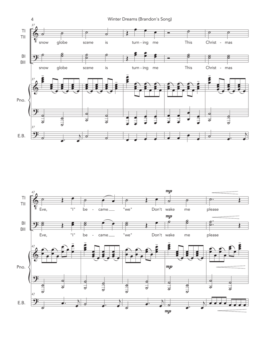 Winter Dreams Brandon S Song TTBB scores gallery preview page 4