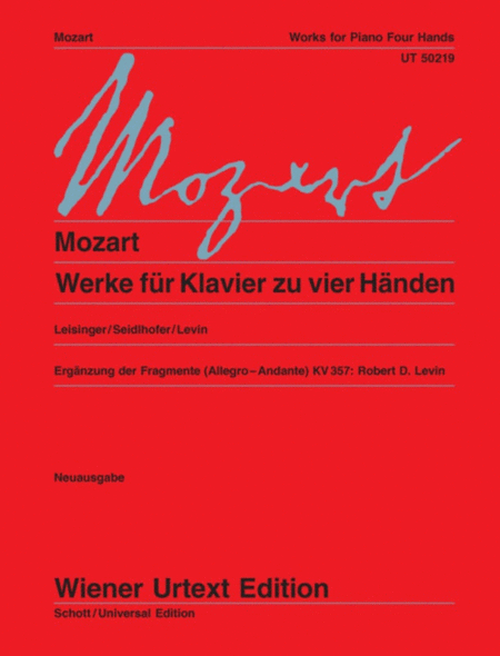 Mozart - Piano Works For Piano Duet Urtext