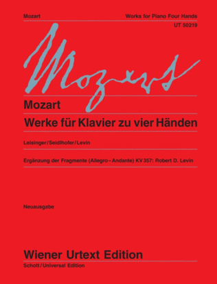 Book cover for Mozart - Piano Works For Piano Duet Urtext