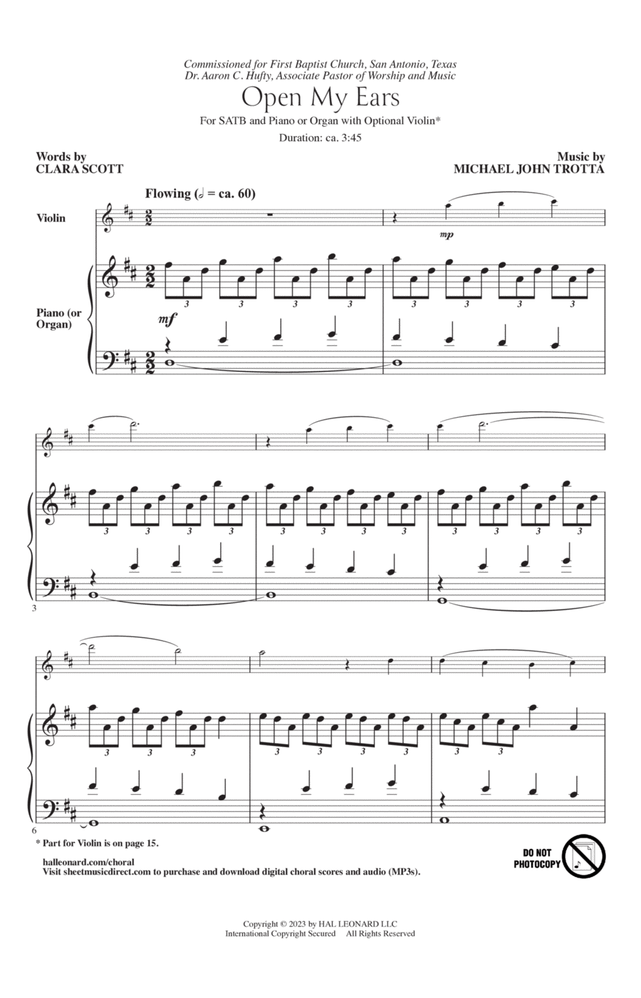 Open My Ears 4-Part scores gallery preview page 1