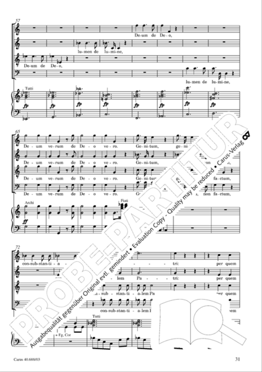 Mass in C Major 4-Part scores gallery preview page 32