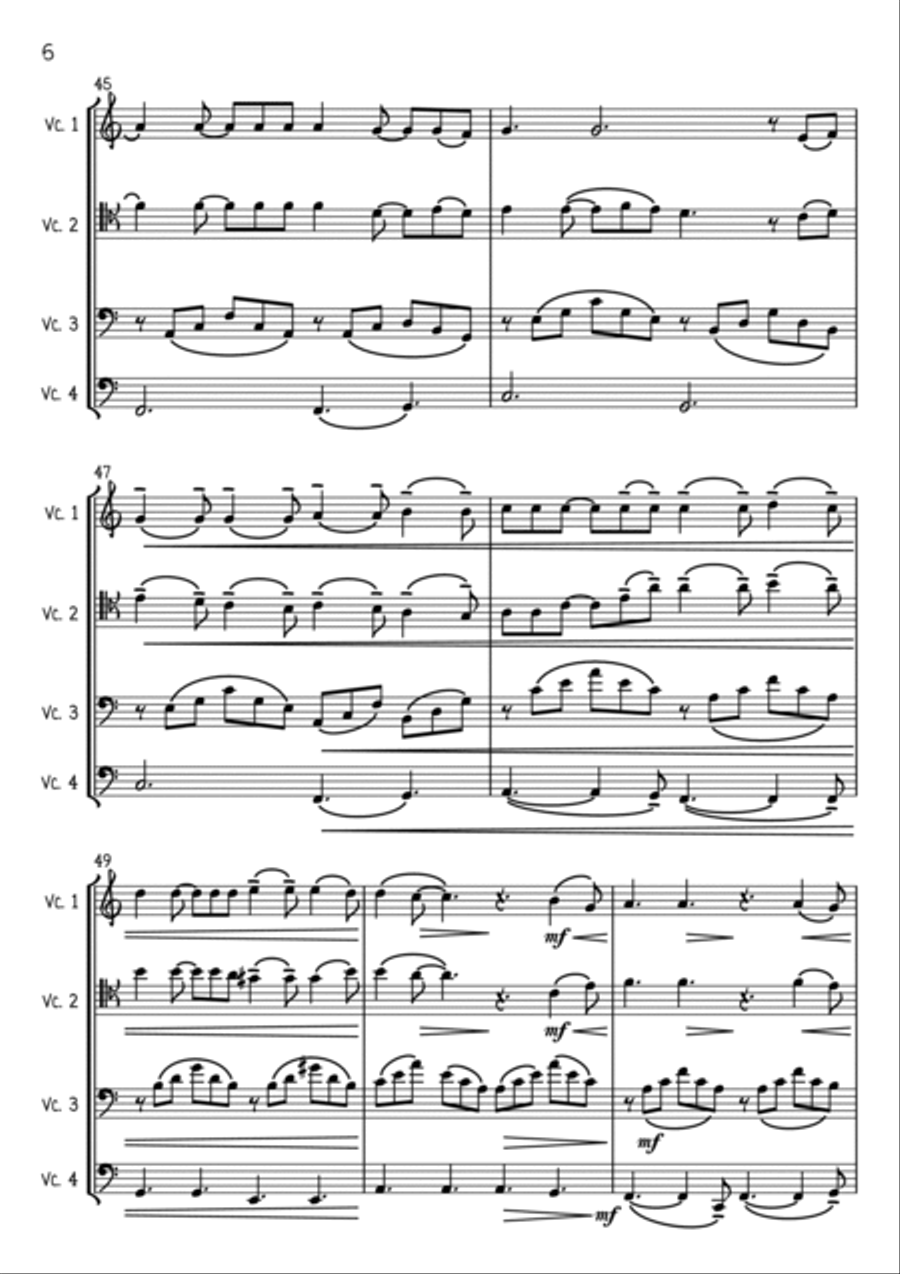 Hallelujah Hallelujah String Quartet scores gallery preview page 6