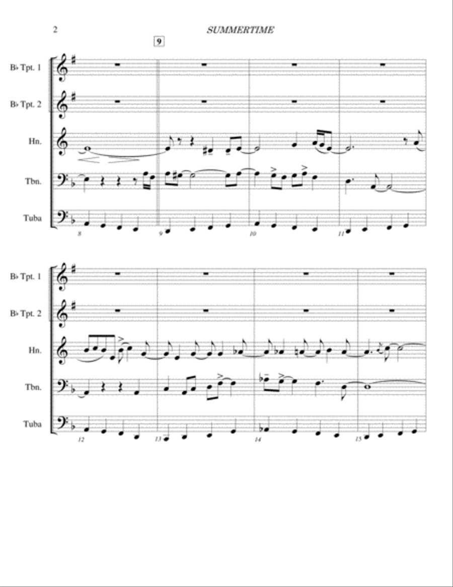 Summertime Brass Ensemble scores gallery preview page 3