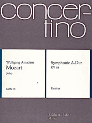 Book cover for Symphony in A Major K. 114