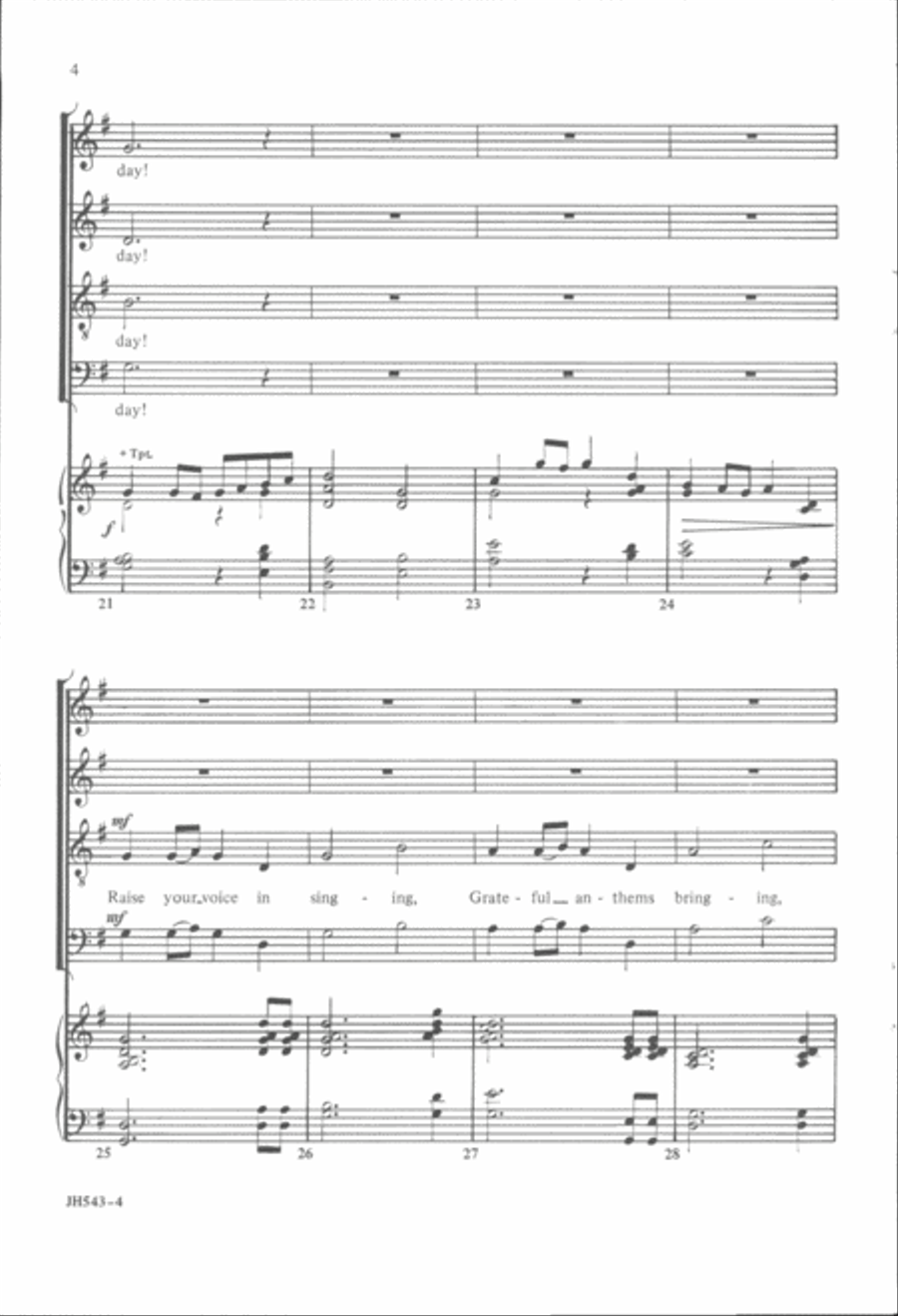 Christ, the Lord, Is Risen 4-Part scores gallery preview page 4