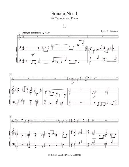 Sonata No. 1 for Trumpet and Piano