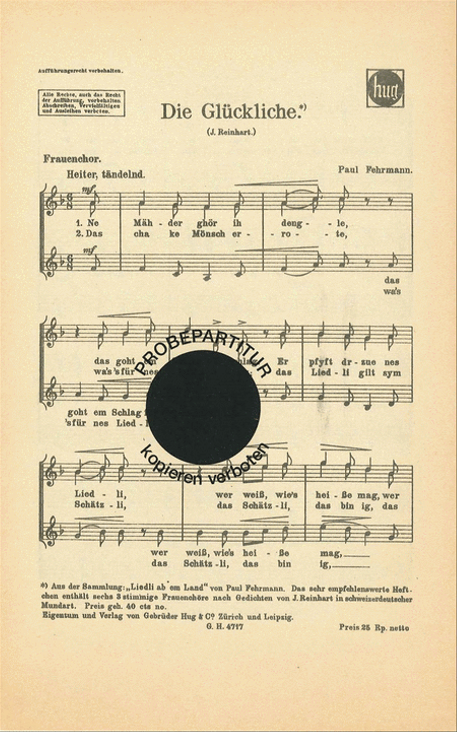 Gluckliche Gluckliche Women's Choir scores gallery preview page 1