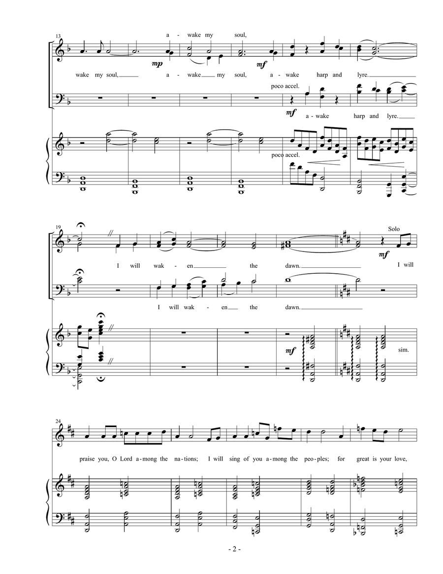 My Heart Is Steadfast (Psalm 57) 4-Part scores gallery preview page 2