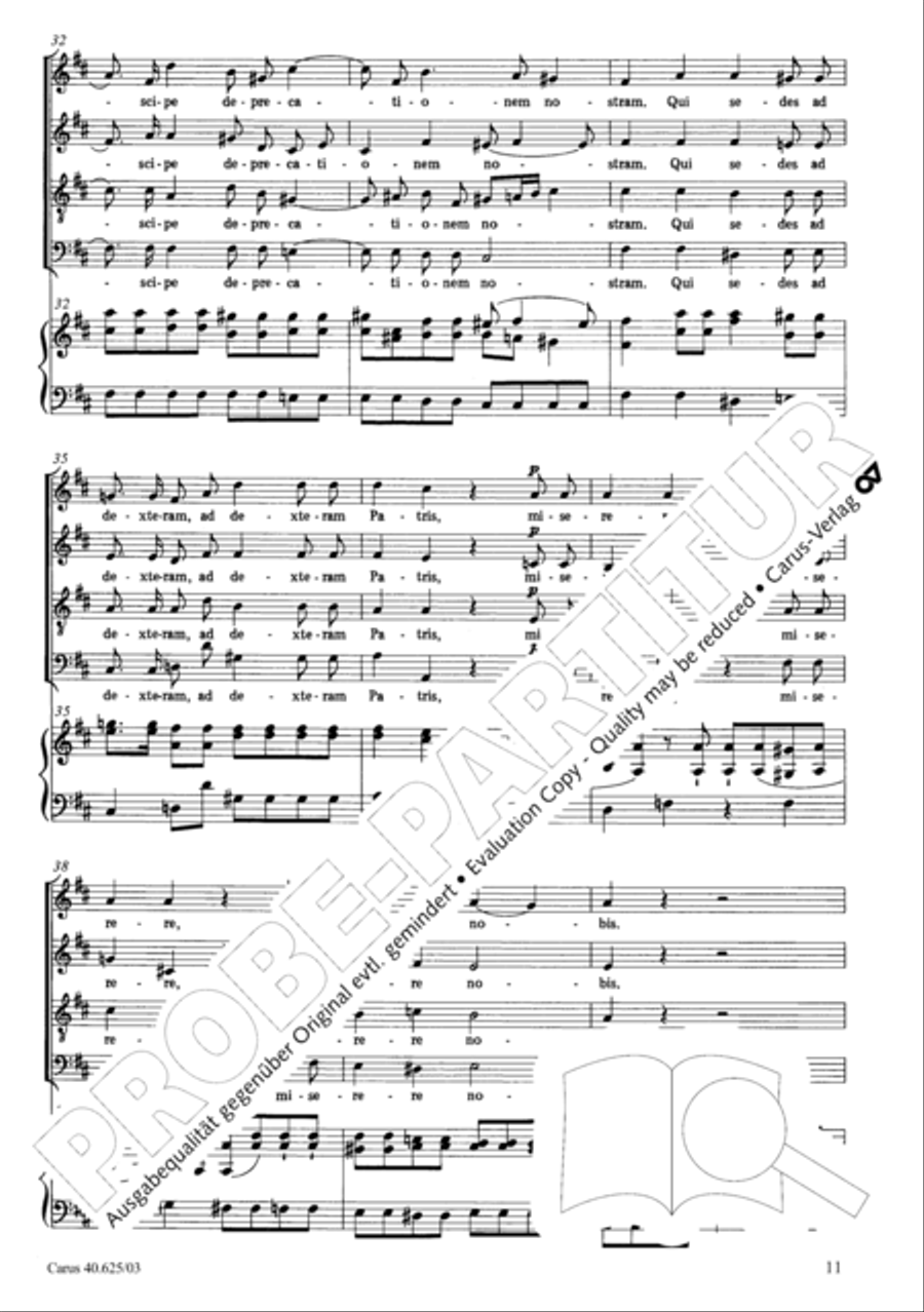 Missa brevis in D Major, K. 194 4-Part scores gallery preview page 12