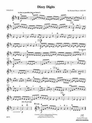 Dizzy Digits: 2nd Violin