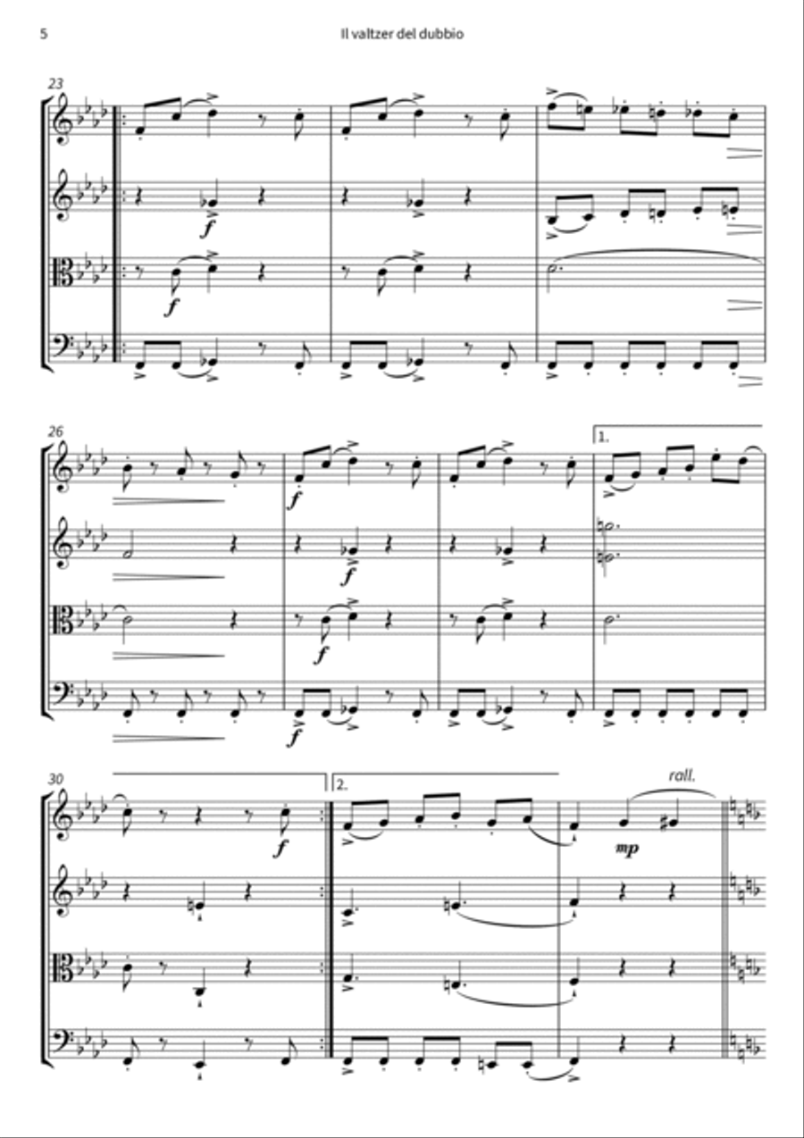 Il valtzer del dubbio String Trio scores gallery preview page 6
