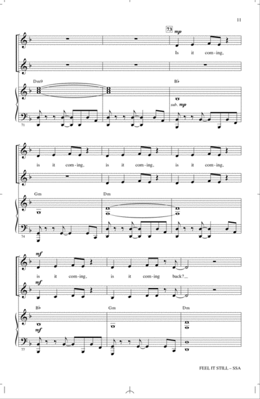 Feel It Still Feel It Still SSA scores gallery preview page 10