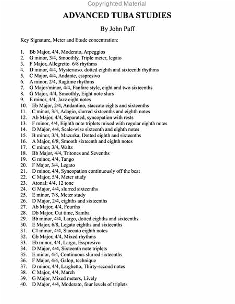 Advanced Studies for Tuba Tuba scores gallery preview page 2