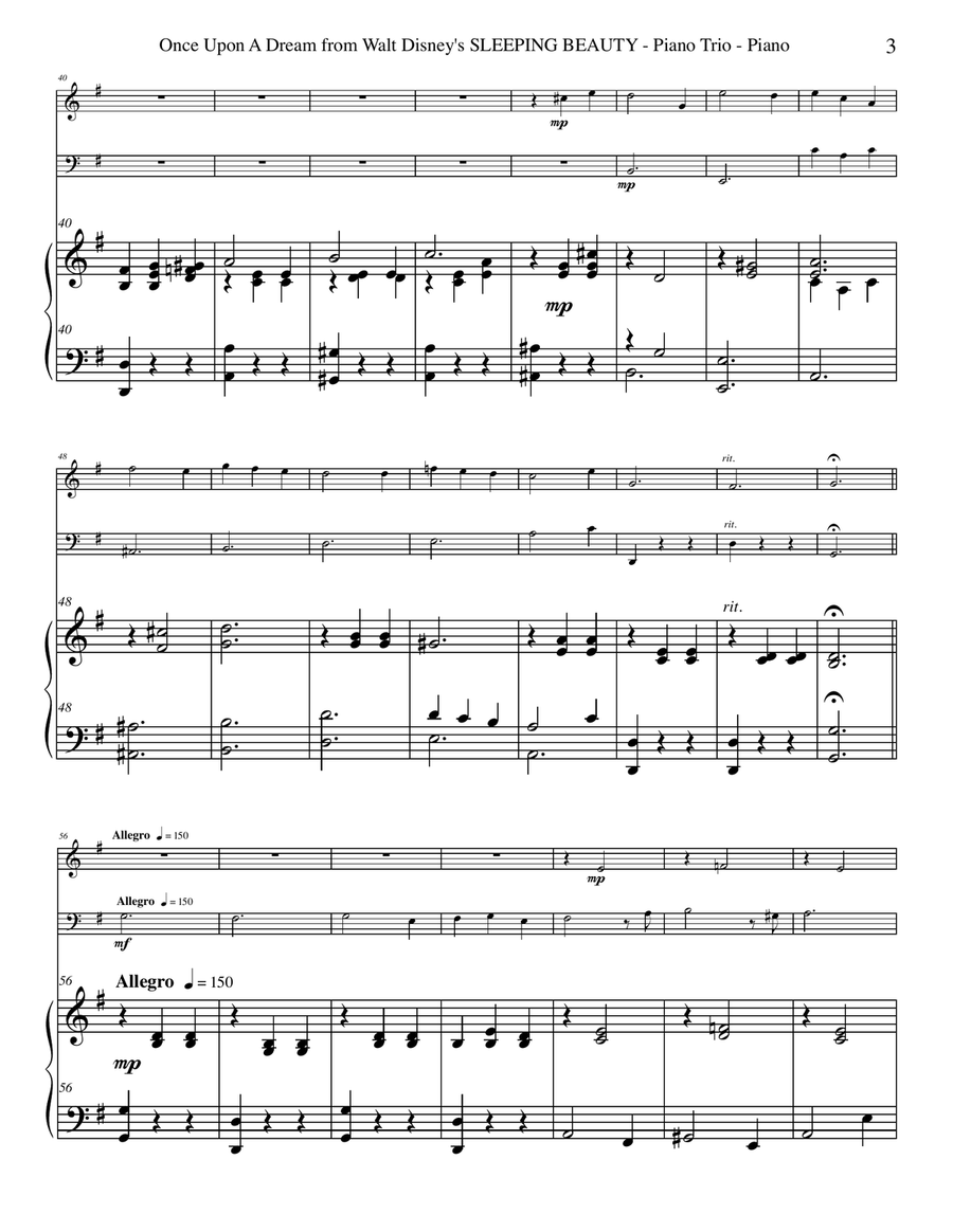 Once Upon A Dream Piano Trio scores gallery preview page 3