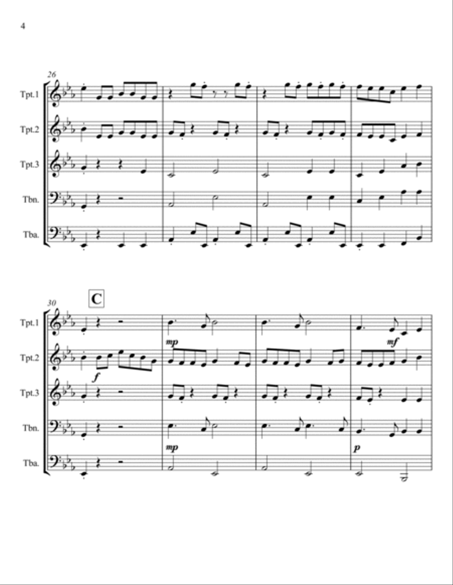Lady Fingers Brass Ensemble scores gallery preview page 4