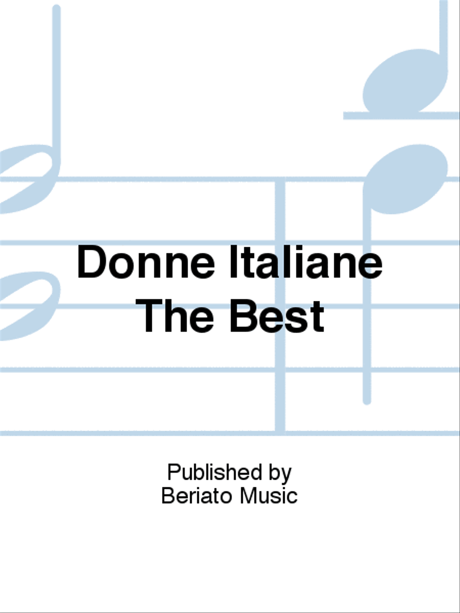 Donne Italiane The Best Piano, Vocal, Guitar scores gallery preview page 1