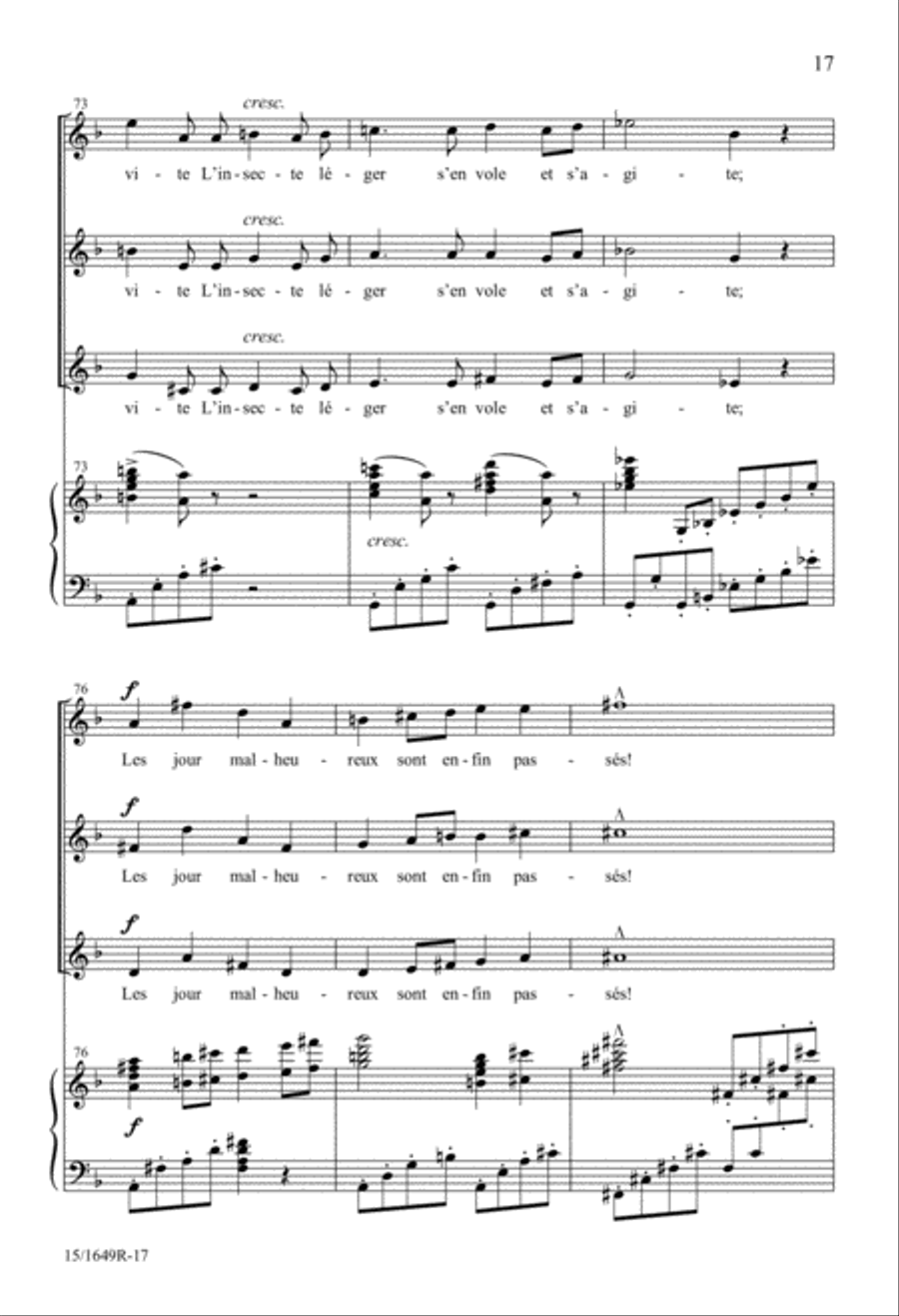 Salut au Chevalier Printemps SSA scores gallery preview page 17