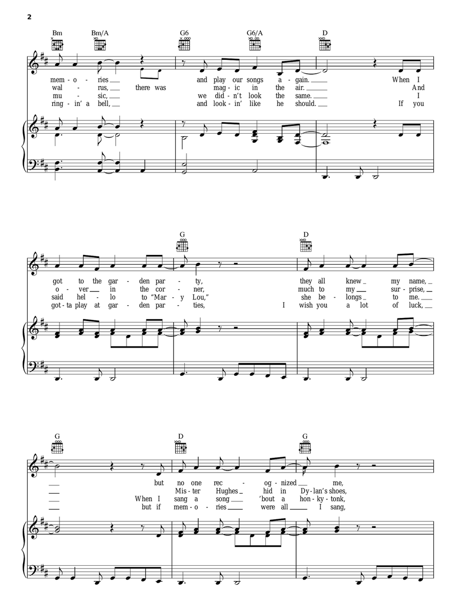 Garden Party Garden Party Piano, Vocal, Guitar scores gallery preview page 2