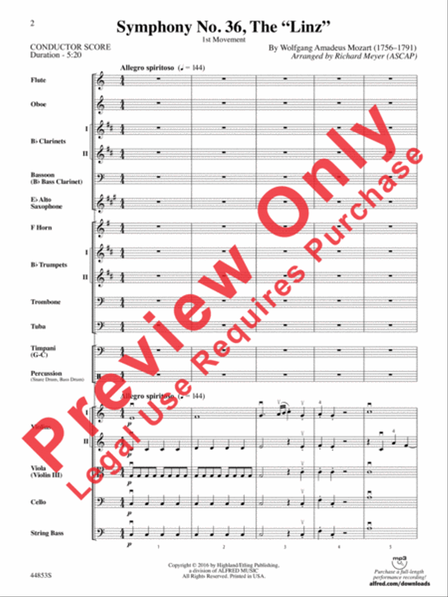 Symphony No. 36, The Linz Full Orchestra scores gallery preview page 23