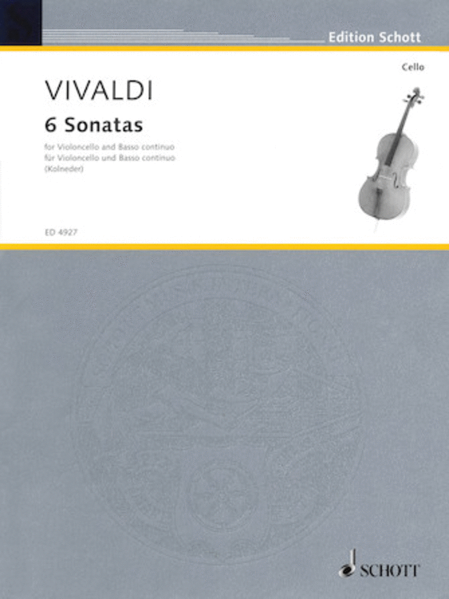 6 Sonatas Cello scores gallery preview page 1