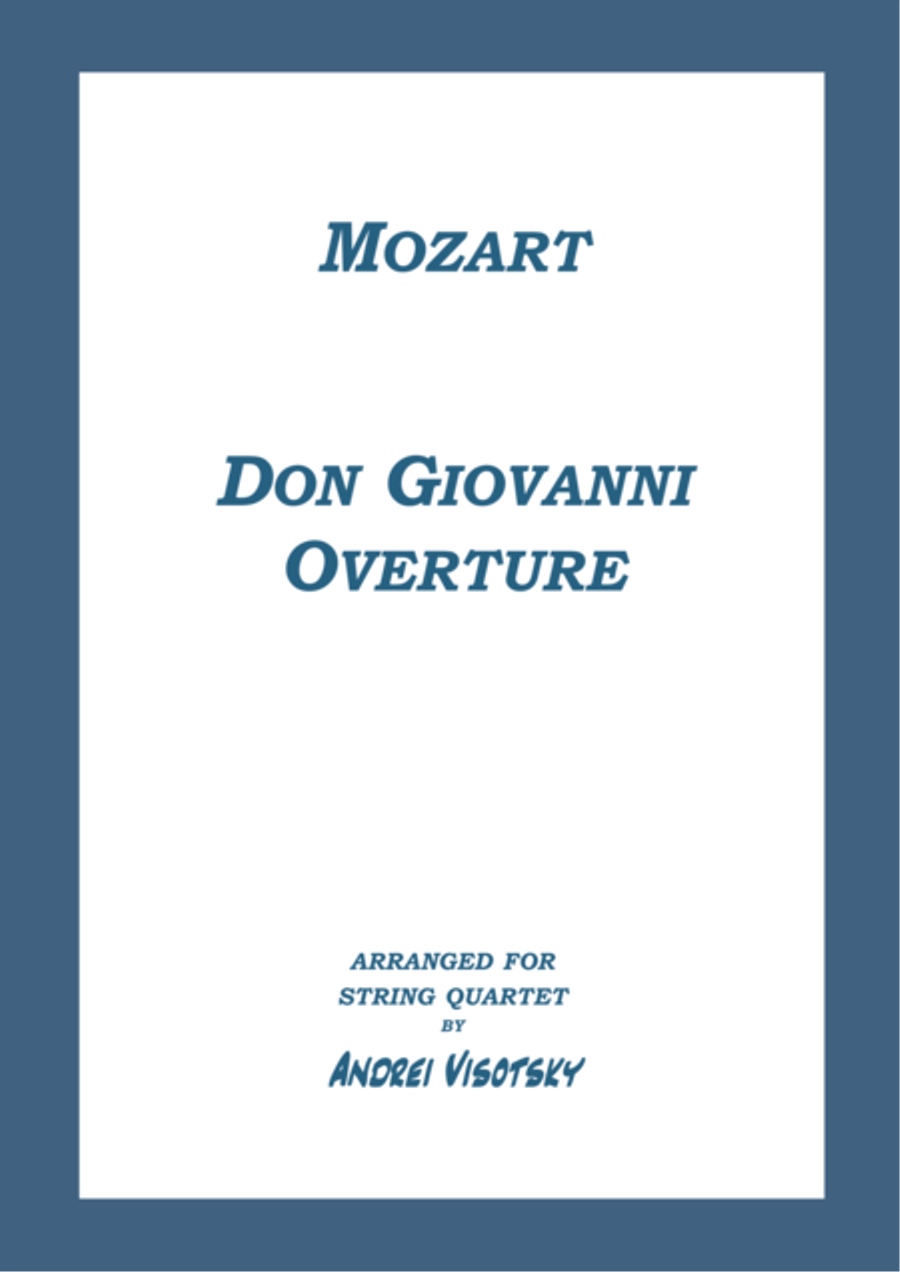 Don Giovanni Don Juan Overture String Quartet scores gallery preview page 1