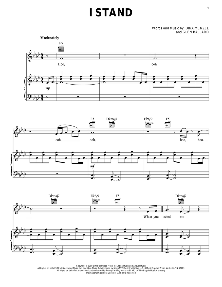 I Stand Acoustic Guitar scores gallery preview page 1