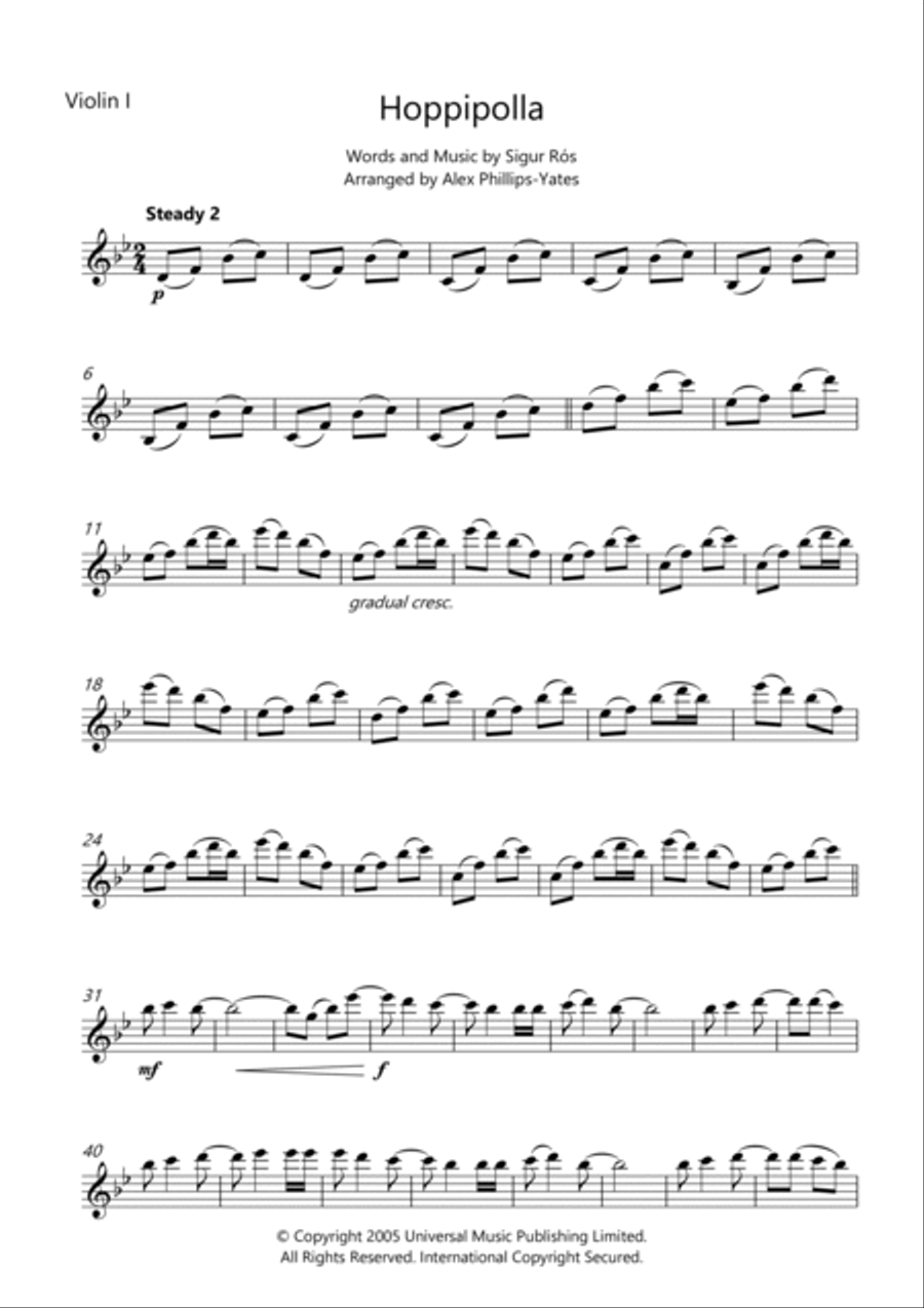 Hoppipolla Hoppipolla String Quartet scores gallery preview page 6